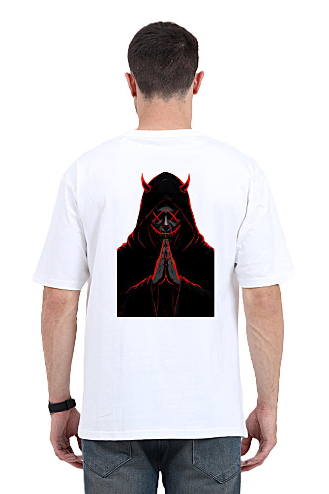 Evil Smiling Graphic Unisex Oversized T-Shirt