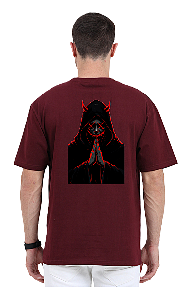 Evil Smiling Graphic Unisex Oversized T-Shirt