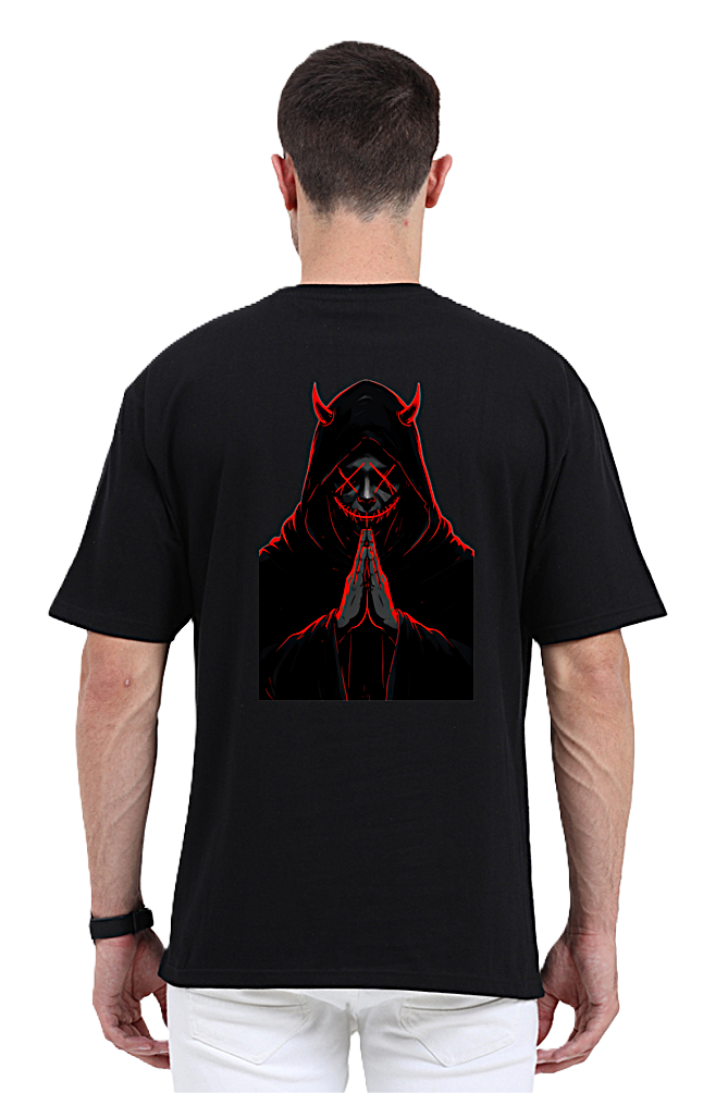 Evil Smiling Graphic Unisex Oversized T-Shirt