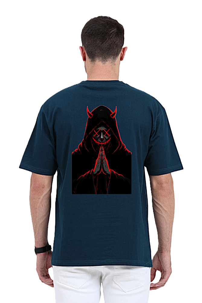 Evil Smiling Graphic Unisex Oversized T-Shirt