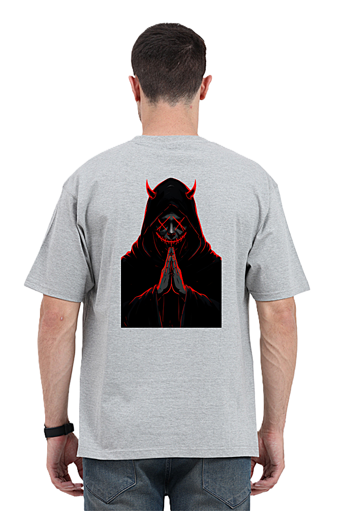 Evil Smiling Graphic Unisex Oversized T-Shirt