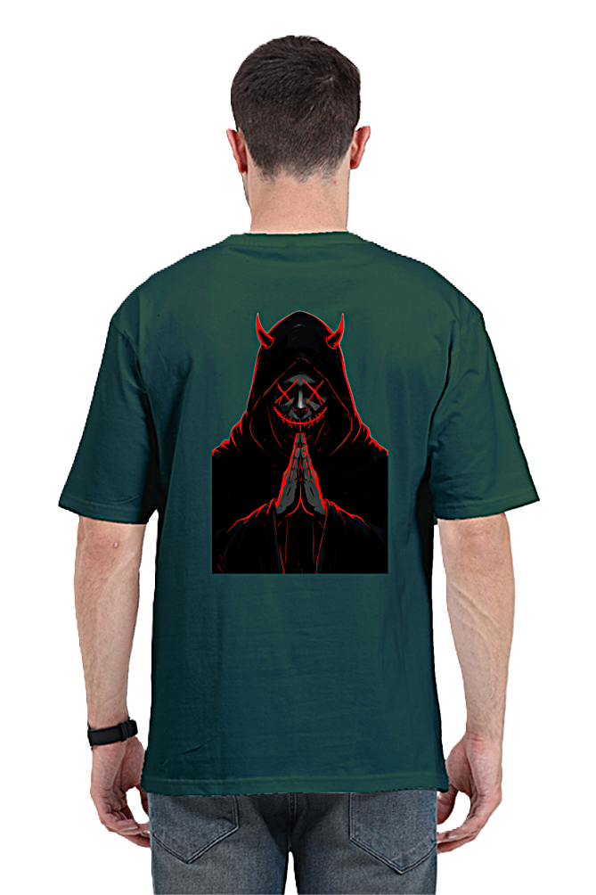 Evil Smiling Graphic Unisex Oversized T-Shirt
