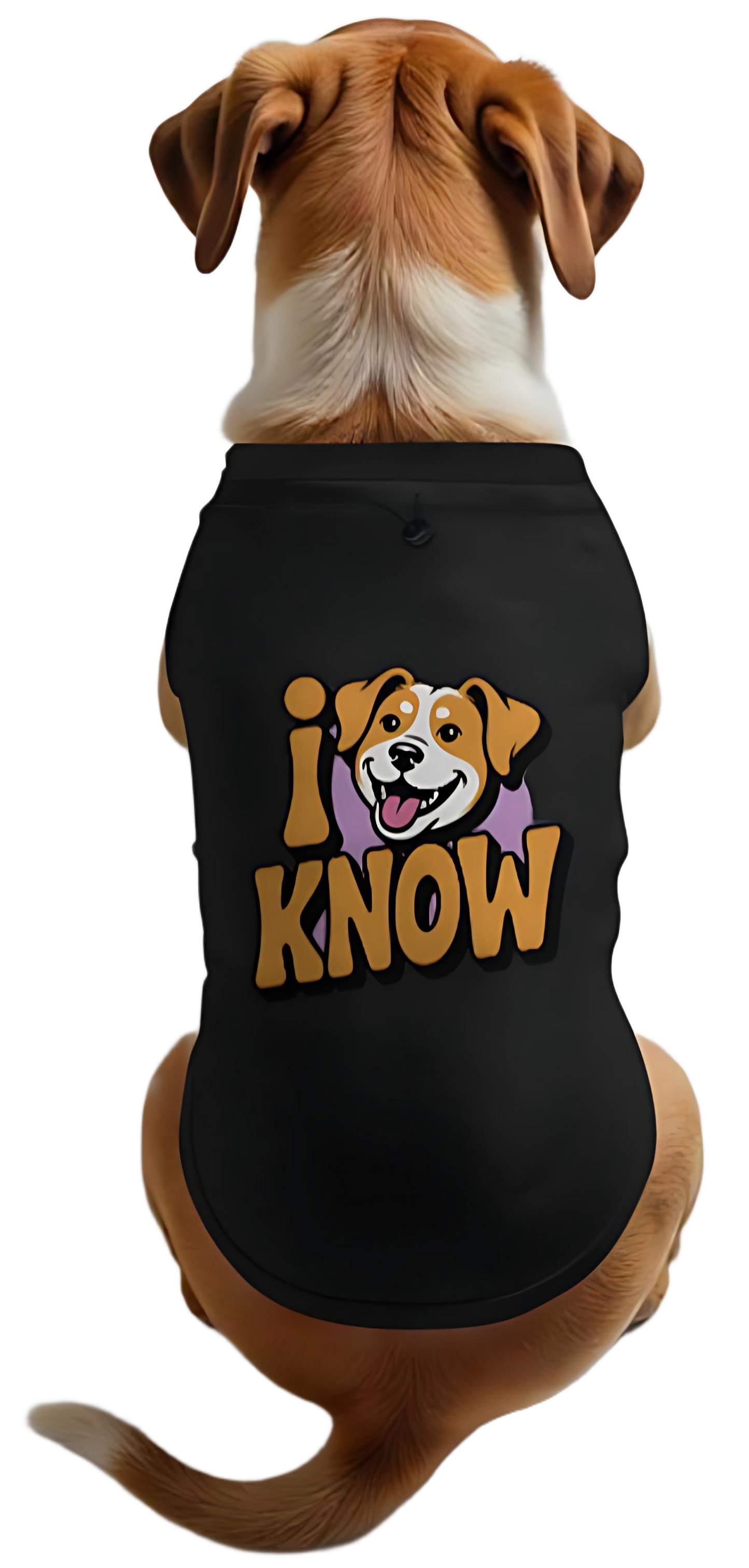πΆ I KNOW Graphic Dog T-shirt 100% Cotton