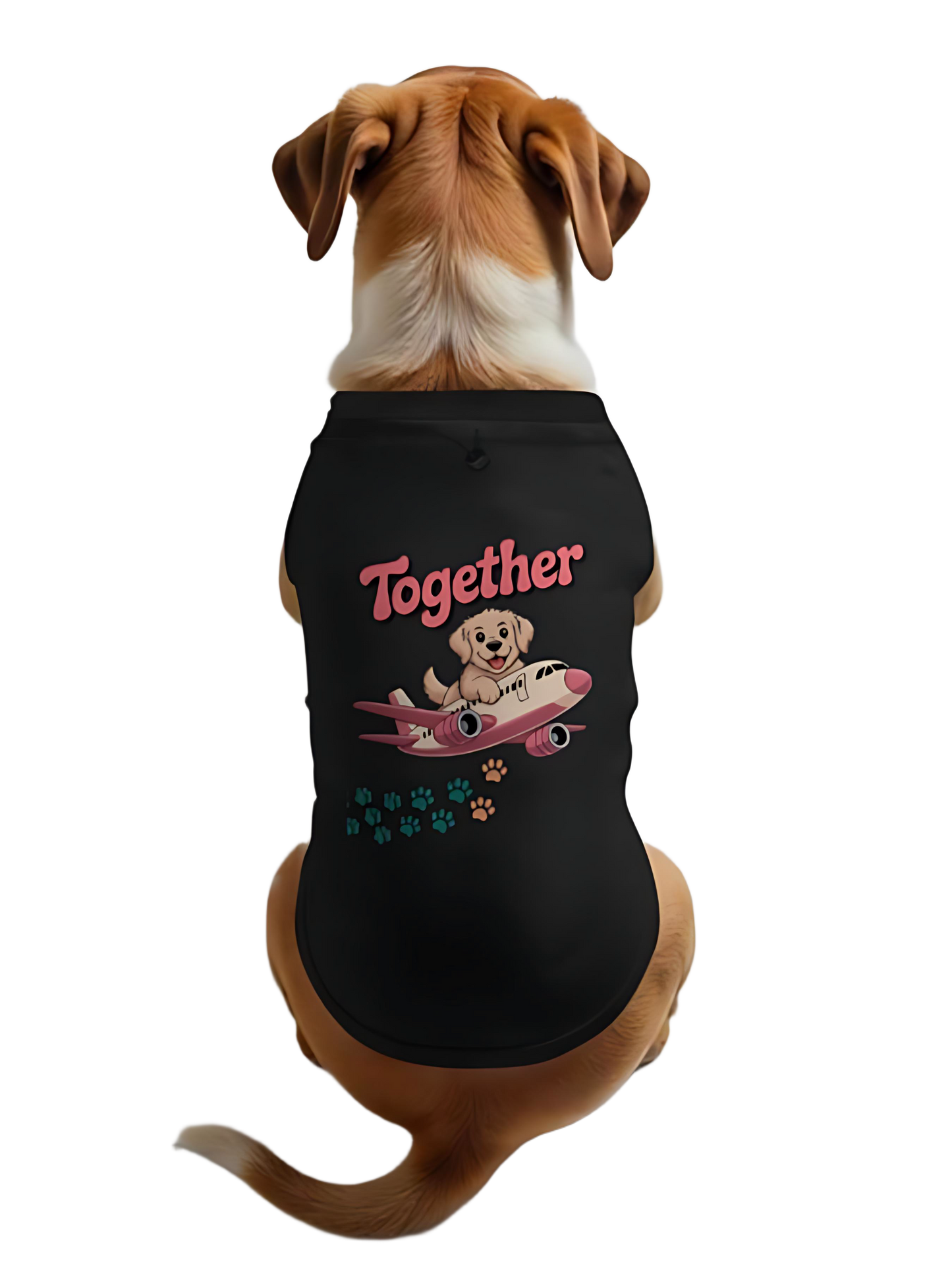 ✈️ Together Flying on Plane Graphic Dog T-Shirt 🐶