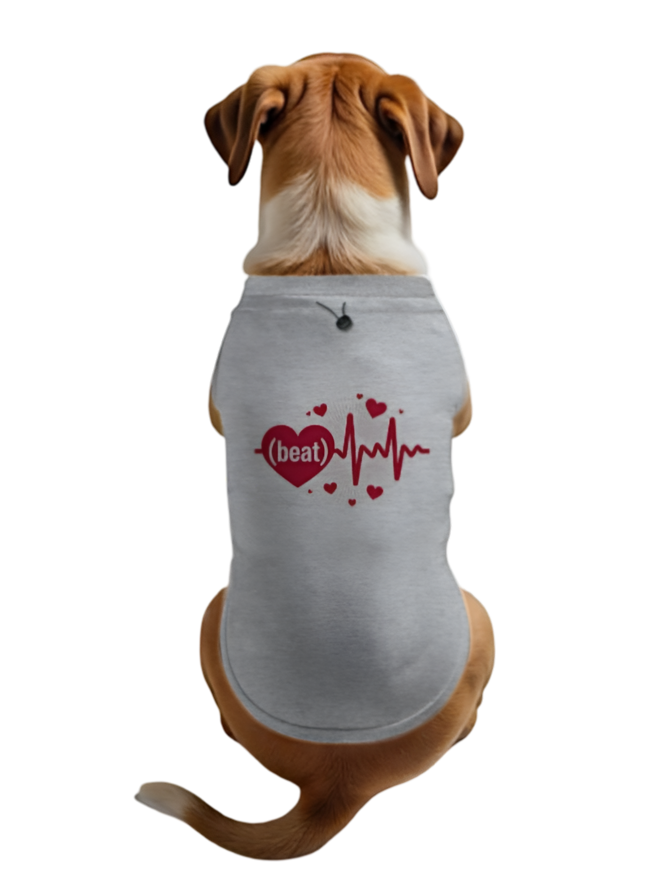 BEAT Dog Emotion Heartbeat Graphic T-Shirt ❤️