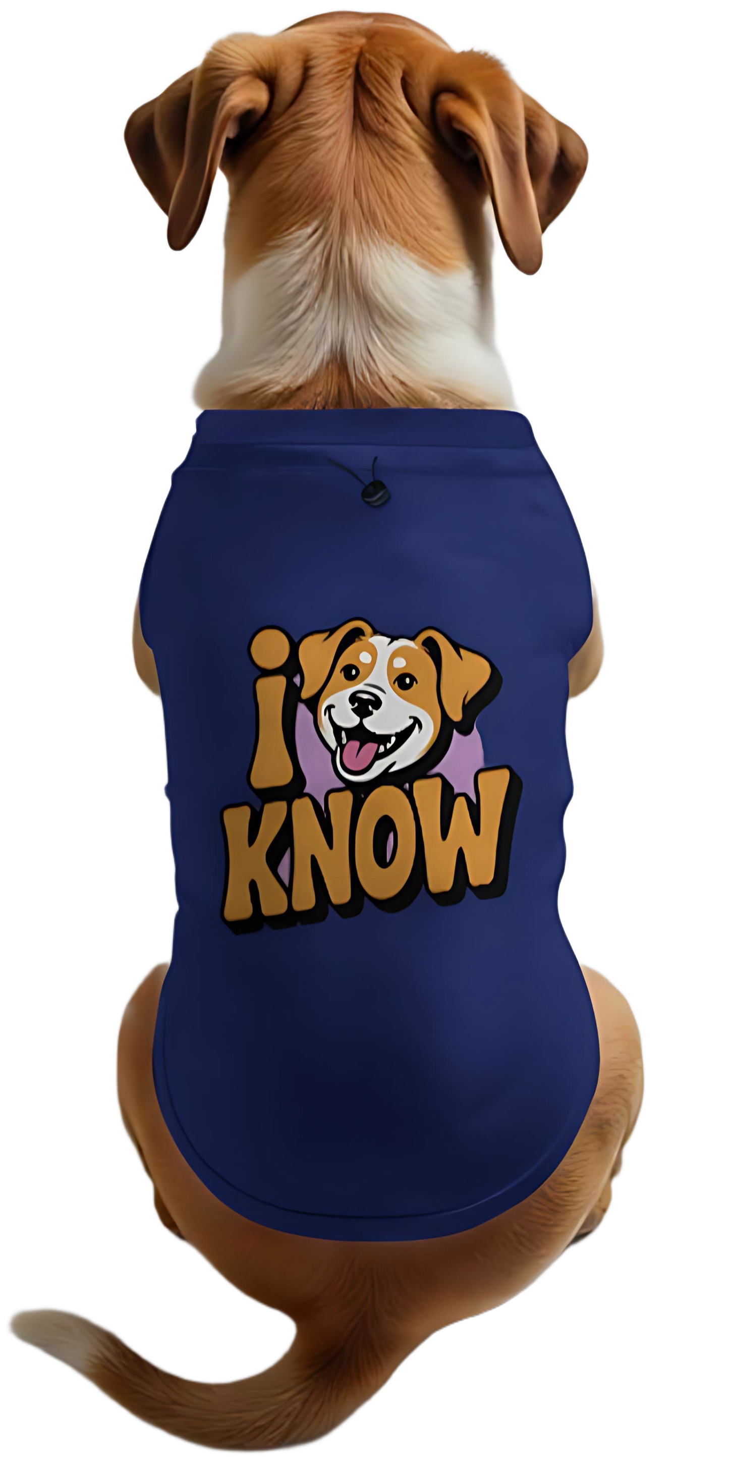 πΆ I KNOW Graphic Dog T-shirt 100% Cotton