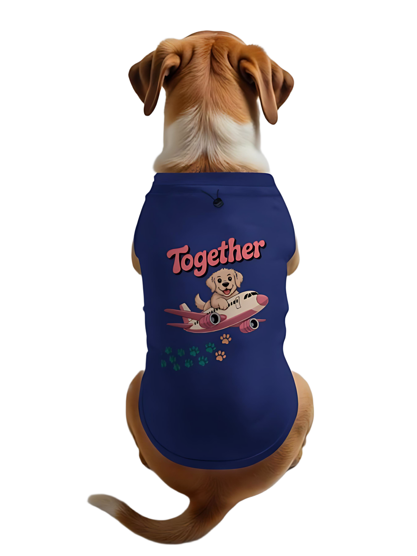 ✈️ Together Flying on Plane Graphic Dog T-Shirt 🐶