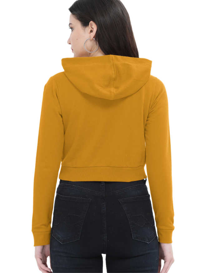 100% Cotton Cropped Hoodie for Women