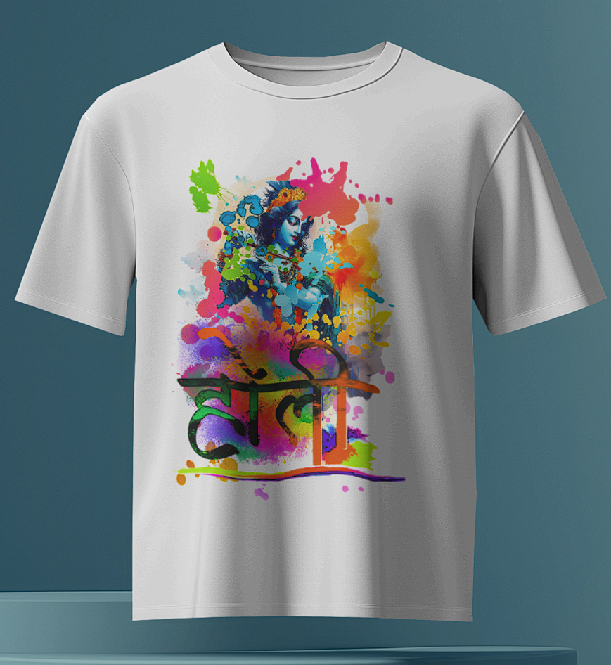 Krishna Holi graphic unisex t-shirt