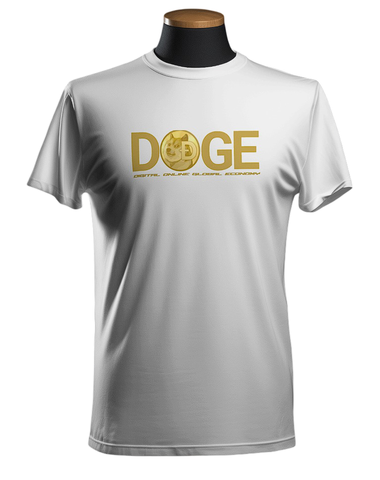 Dogecoin graphics round neck unisex t-shirt