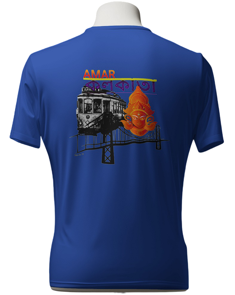Amar Kolkata Graphics Round Neck Unisex T-Shirt β100% cotton