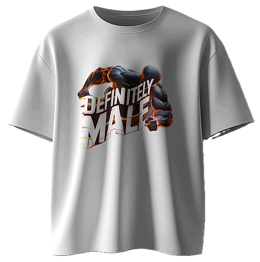 🔥 DEFINITELY MALE-NS Graphics Premium Oversized T-shirt🔥