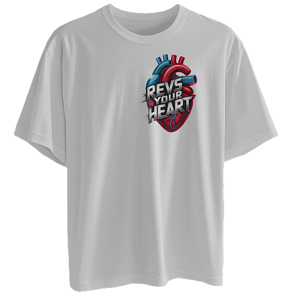 🚀 Revs Your Heart-VVA Graphics Oversized Unisex T-Shirt
