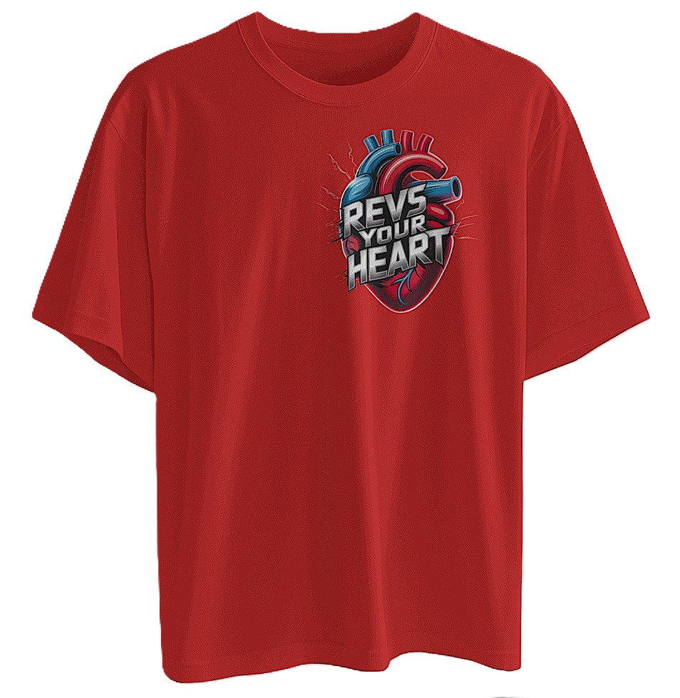 🚀 Revs Your Heart-VVA Graphics Oversized Unisex T-Shirt