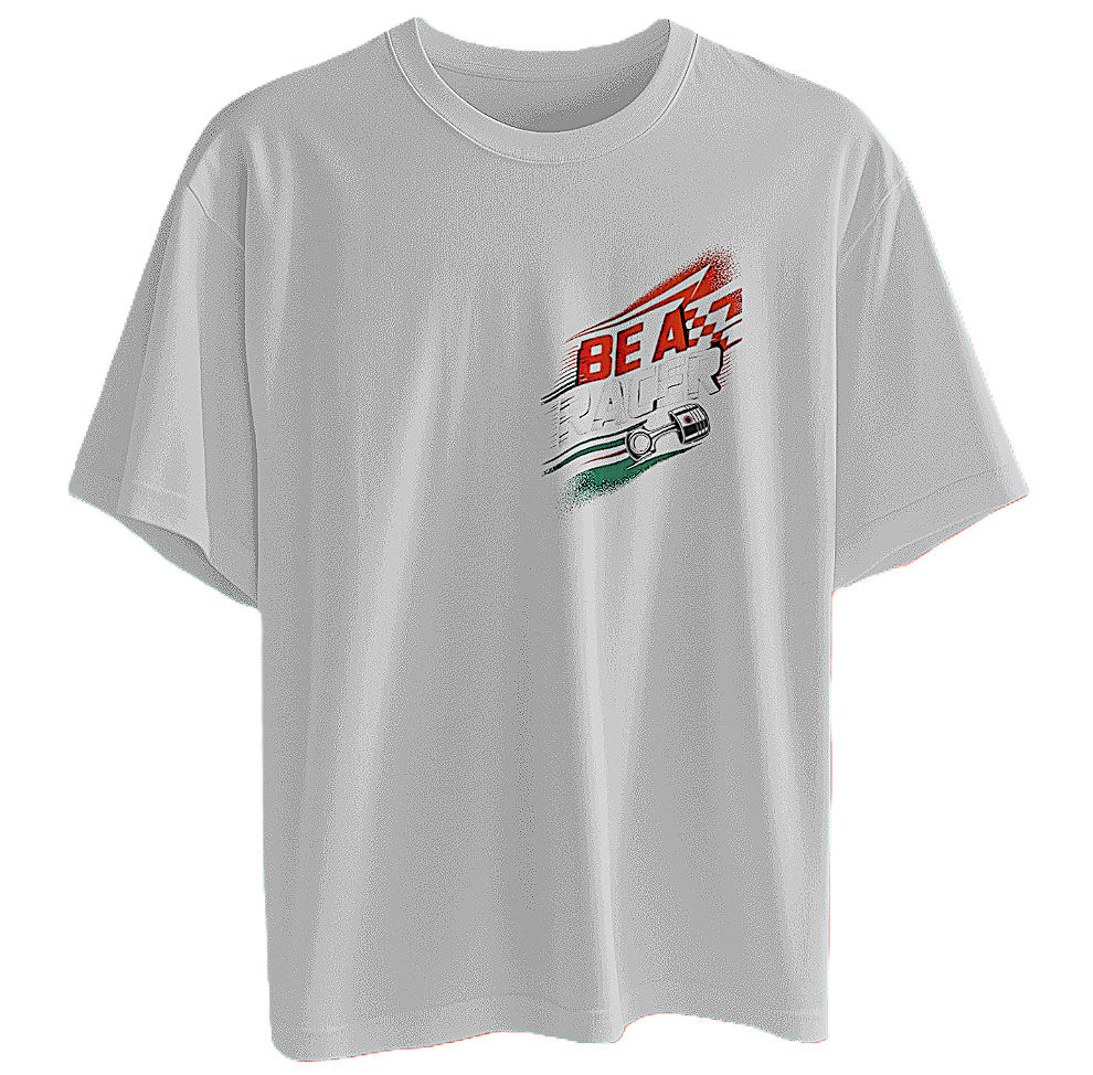 π BE A RACER-RS Aprilia Edition Premium Unisex Oversized T-Shirt