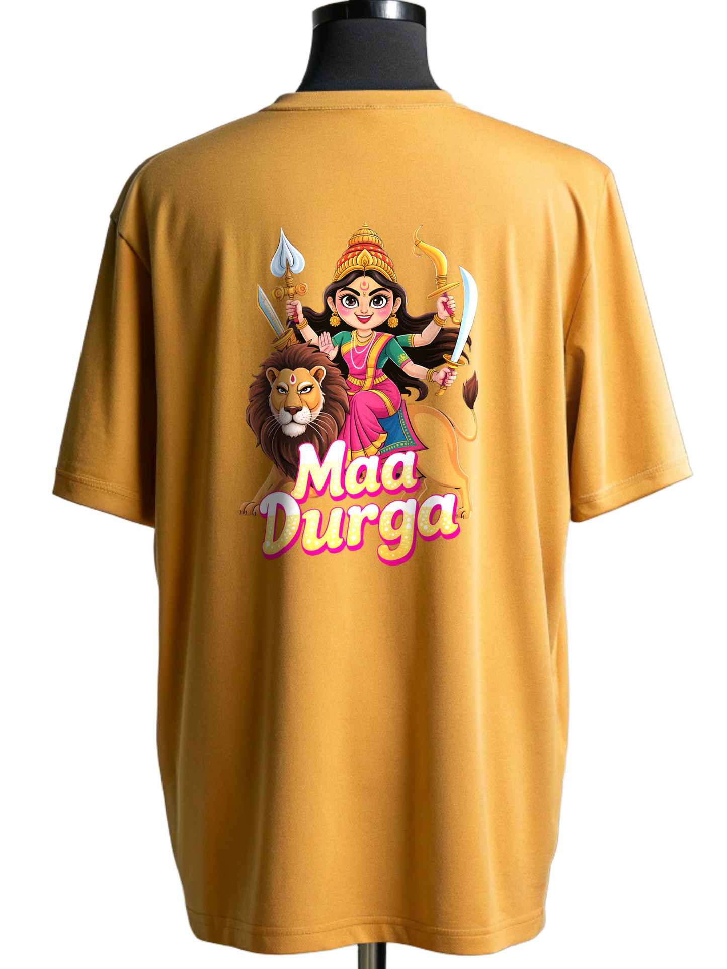 🌸Maa Durga Cartoon Graphic Oversized T-Shirt