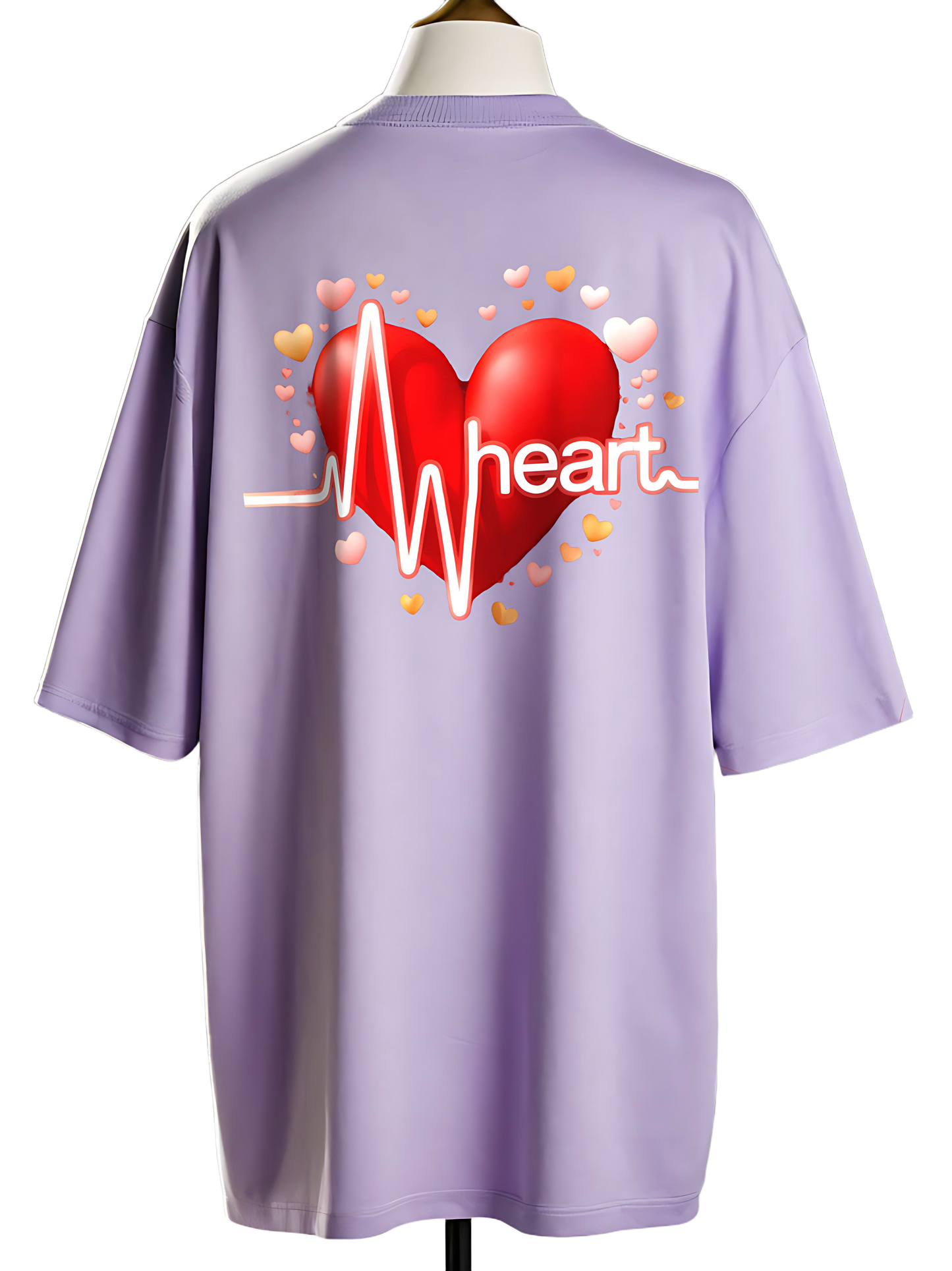 ๐ถ HEART with beat Graphic Unisex Oversized T-Shirt