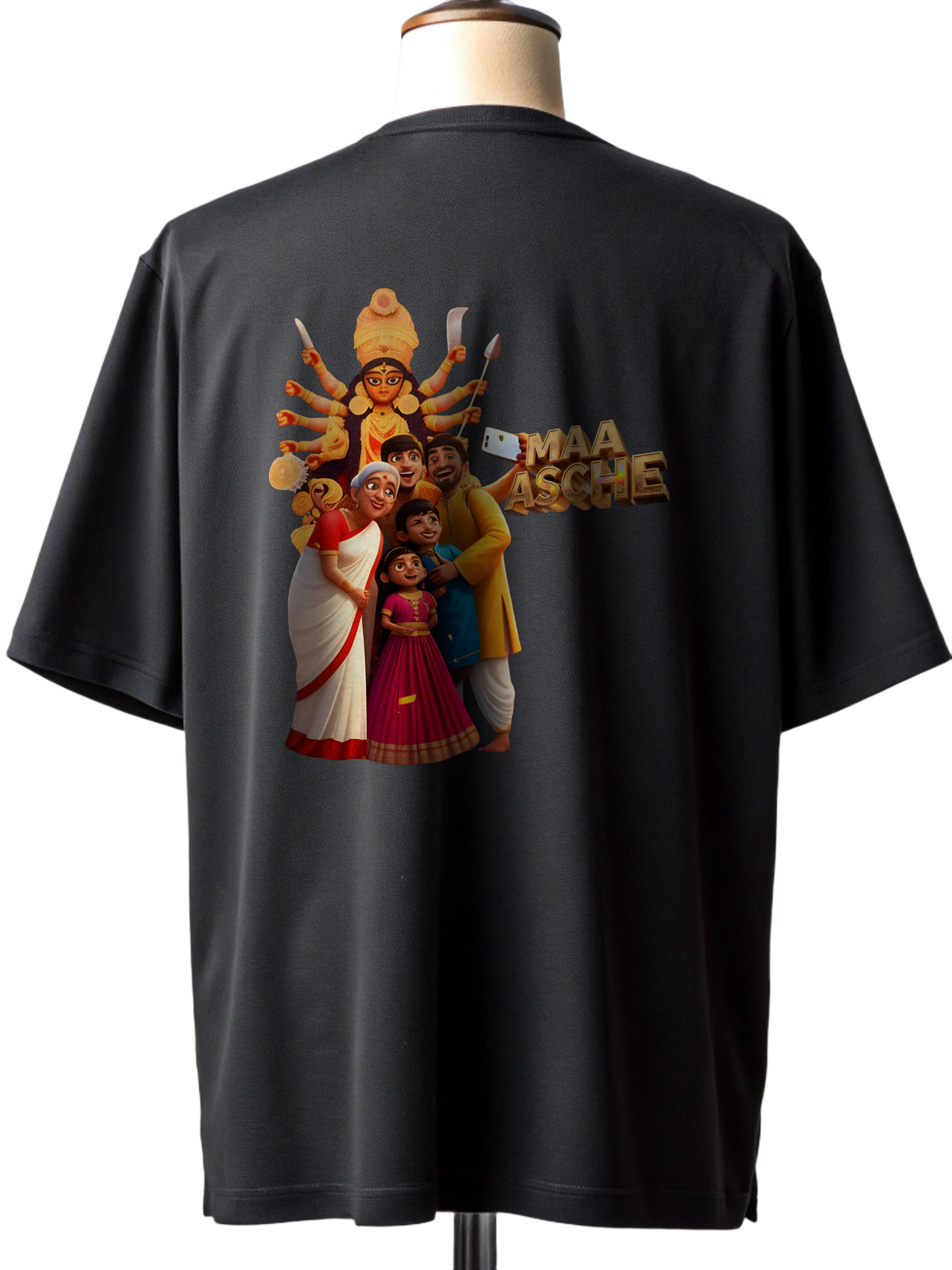 ๐๏ธDurga Maa Selfie Photographics Oversized T-Shirt ๐