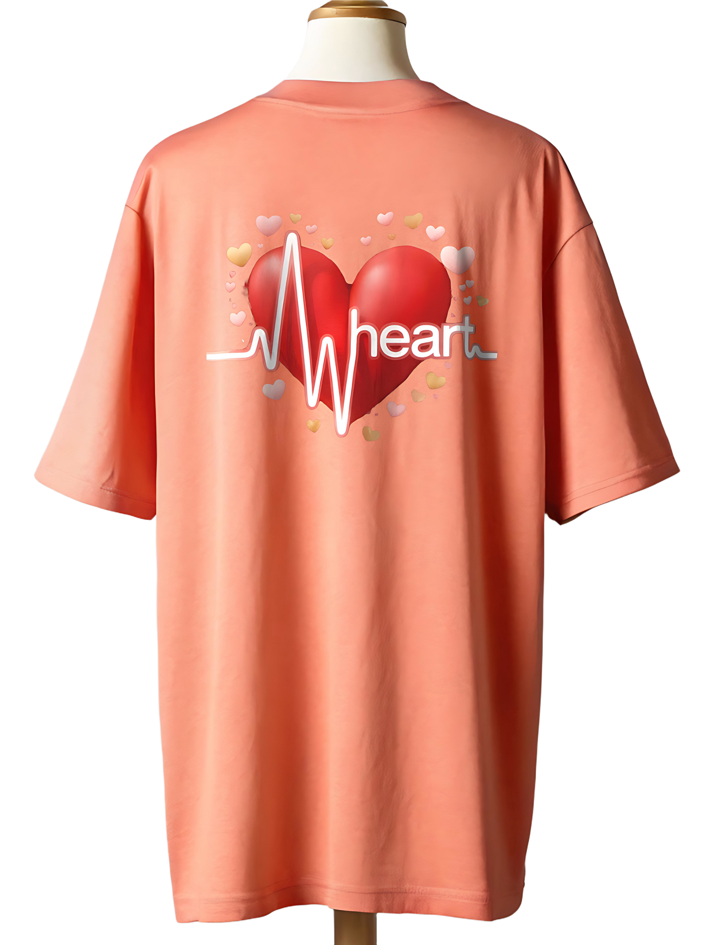 ๐ถ HEART with beat Graphic Unisex Oversized T-Shirt