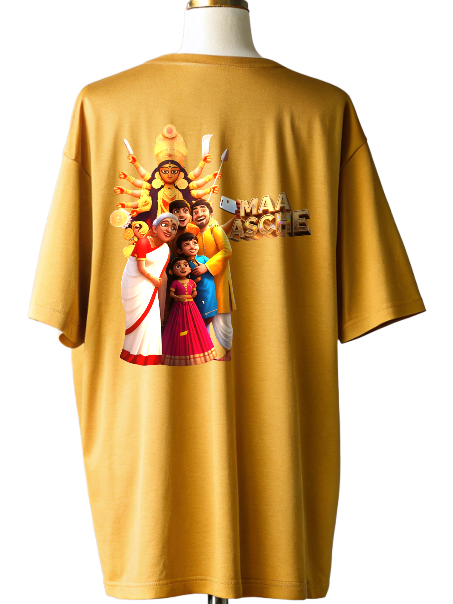 ๐๏ธDurga Maa Selfie Photographics Oversized T-Shirt ๐