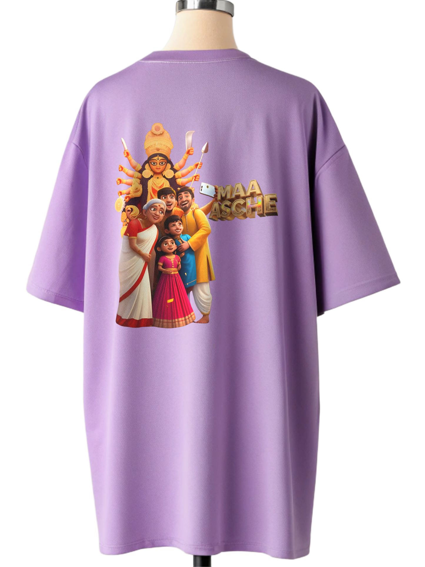 ๐๏ธDurga Maa Selfie Photographics Oversized T-Shirt ๐