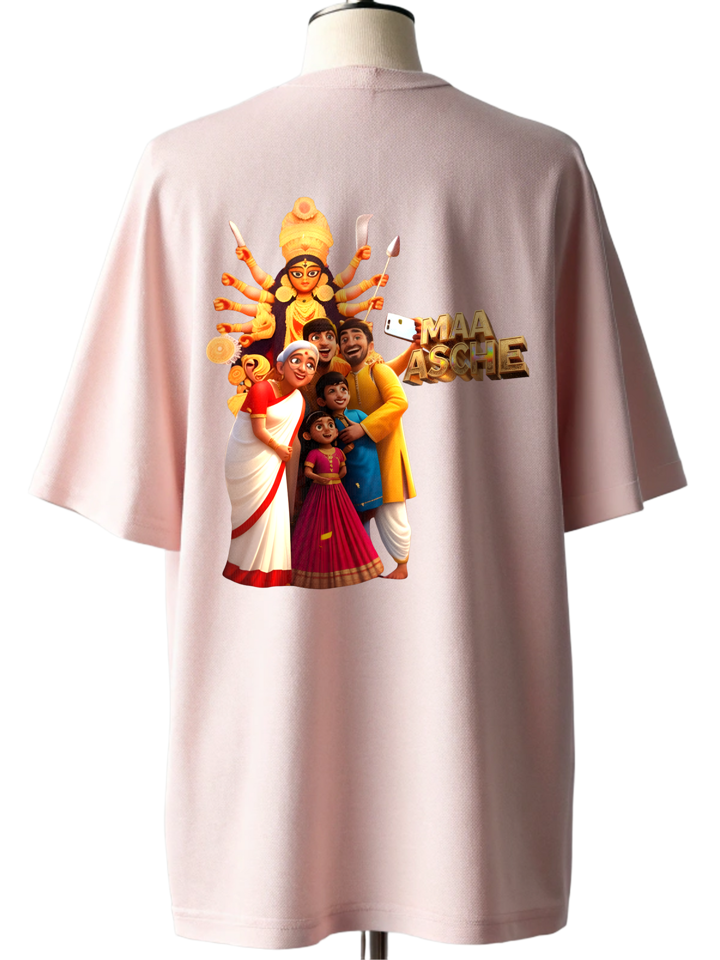 ๐๏ธDurga Maa Selfie Photographics Oversized T-Shirt ๐