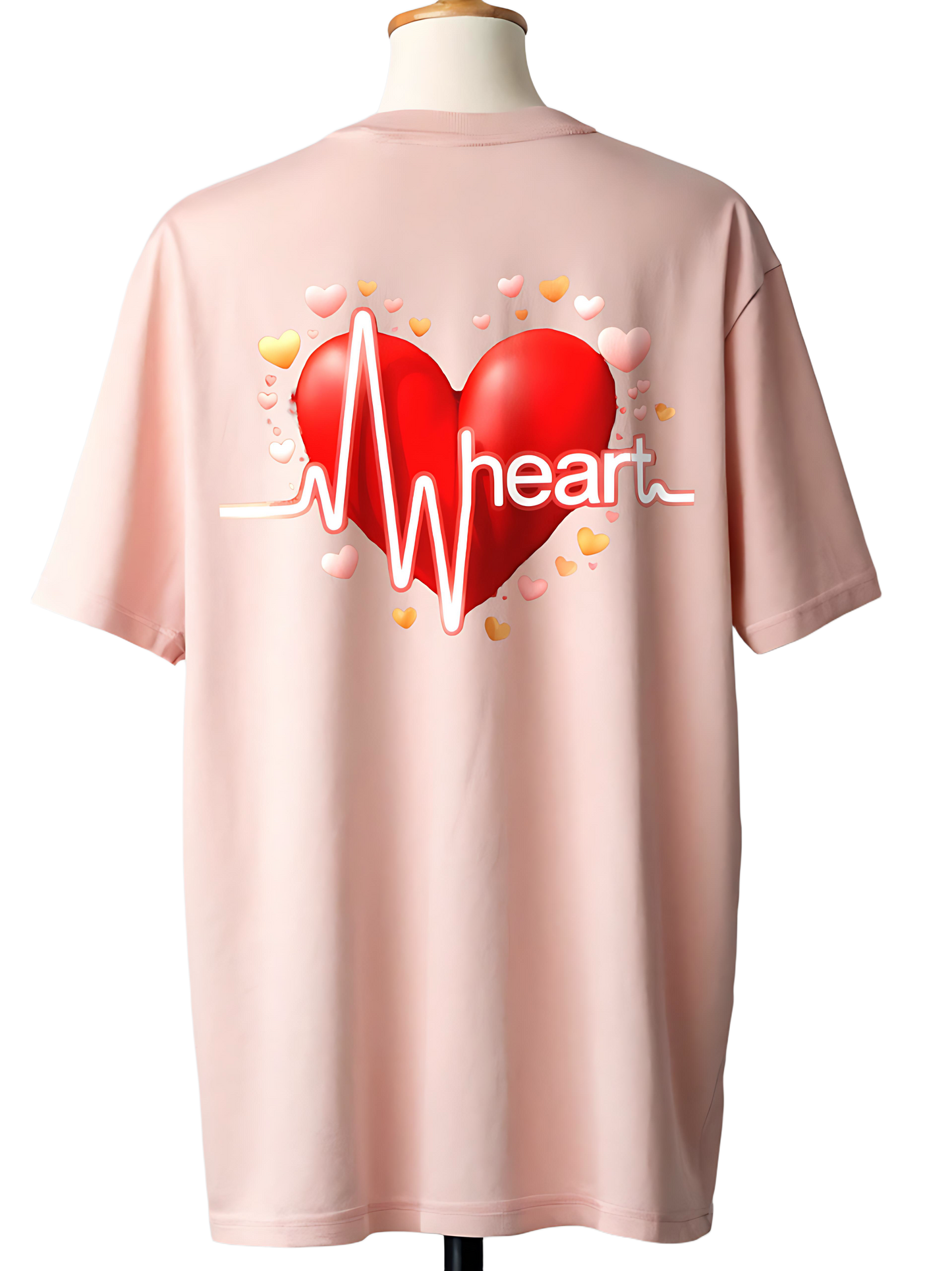 ๐ถ HEART with beat Graphic Unisex Oversized T-Shirt