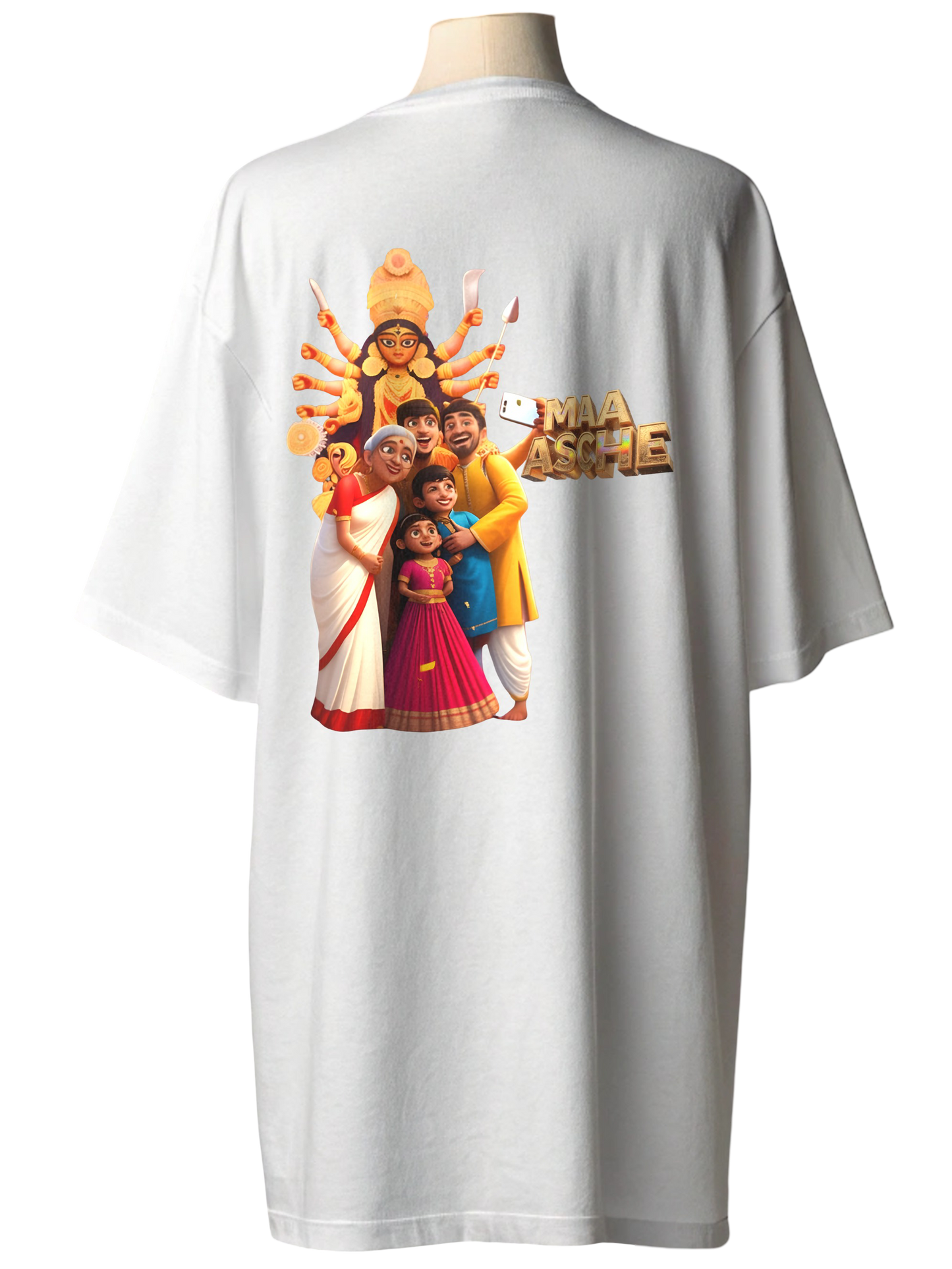 ๐๏ธDurga Maa Selfie Photographics Oversized T-Shirt ๐