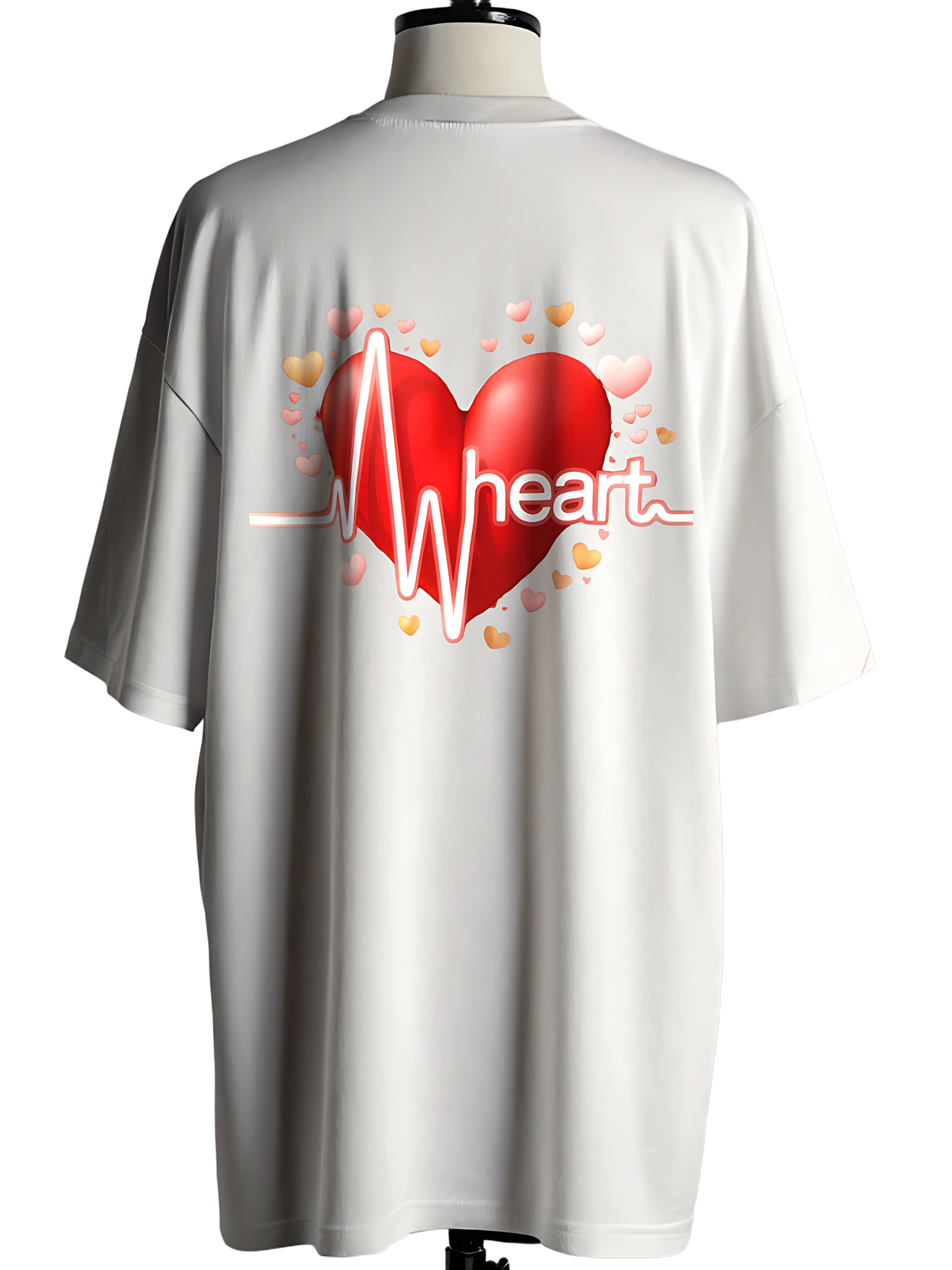 ๐ถ HEART with beat Graphic Unisex Oversized T-Shirt