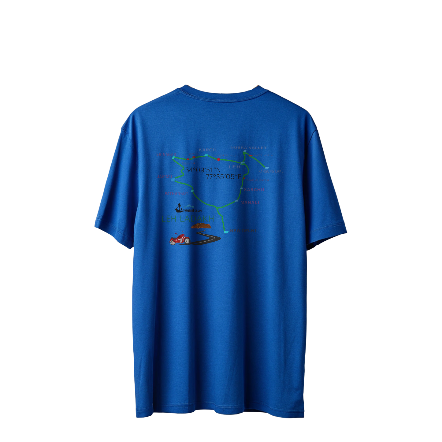 ✨ Delhi to Leh Ladakh Roadmap Oversized Unisex T-Shirt 🏔️