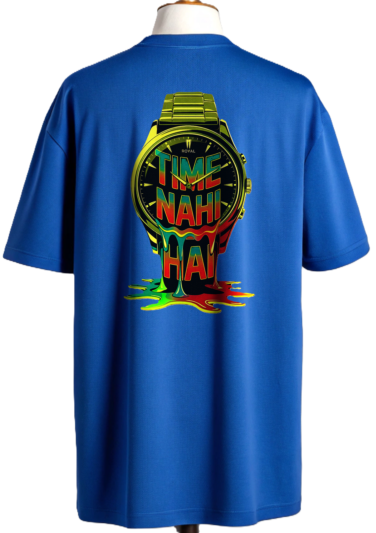 🕒 "Time Nahi Hai" Oversized Graphic T-Shirt