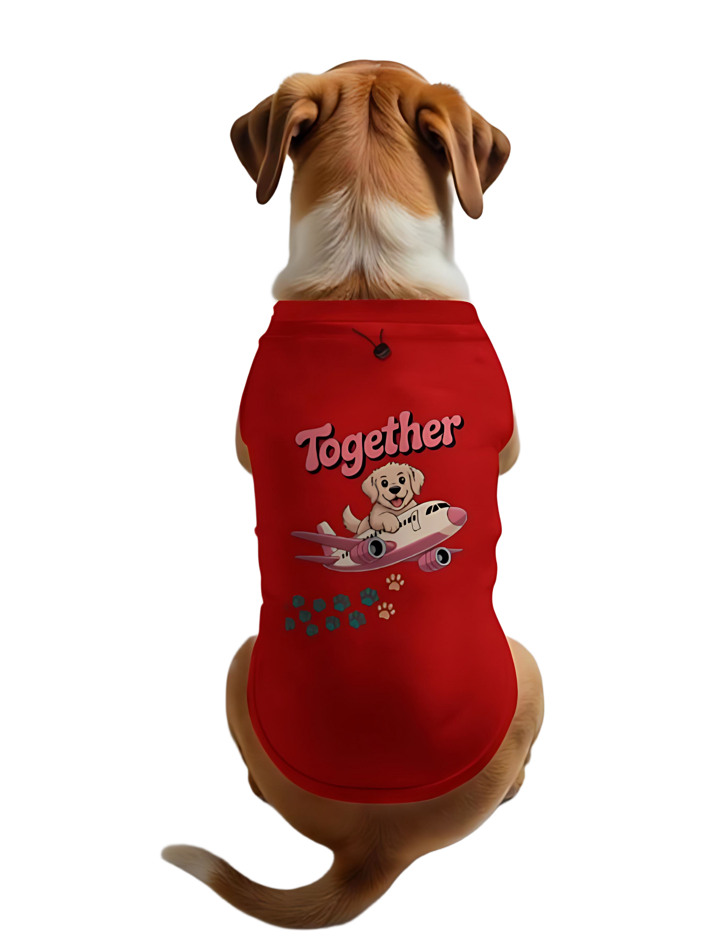 ✈️ Together Flying on Plane Graphic Dog T-Shirt 🐶