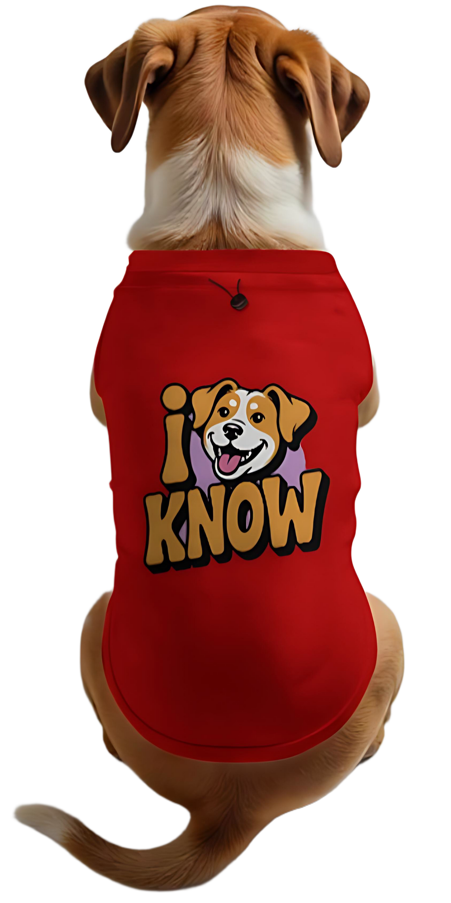 🐶 I KNOW Graphic Dog T-shirt 100% Cotton