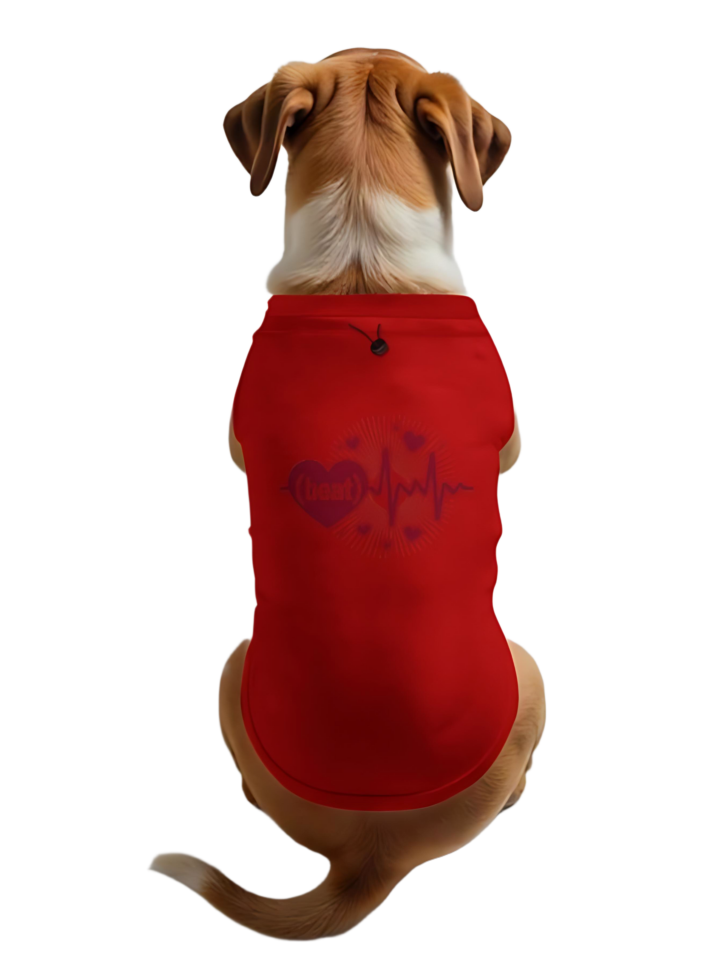 BEAT Dog Emotion Heartbeat Graphic T-Shirt ❤️