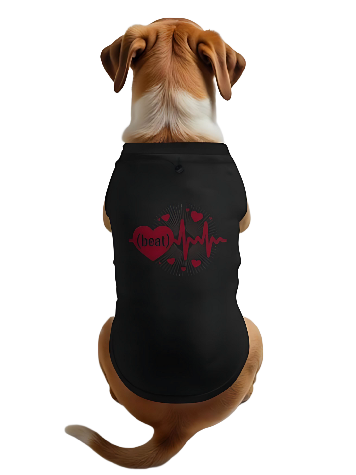 BEAT Dog Emotion Heartbeat Graphic T-Shirt ❤️