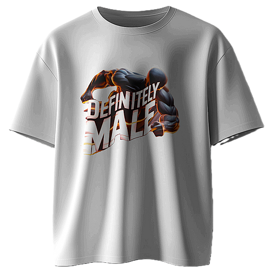 🔥 DEFINITELY MALE-NS Graphics Premium Oversized T-shirt🔥