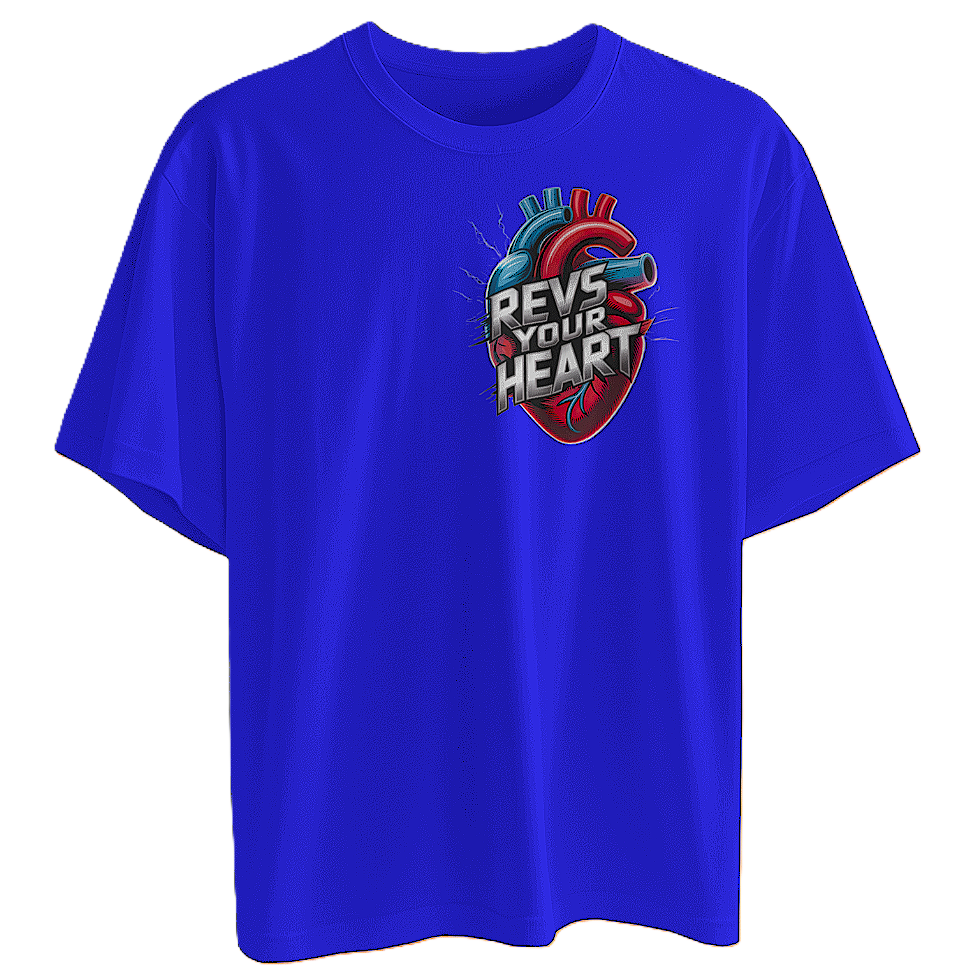 🚀 Revs Your Heart-VVA Graphics Oversized Unisex T-Shirt
