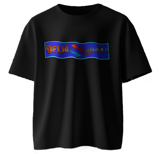 ✨ Delhi to Leh Ladakh Roadmap Oversized Unisex T-Shirt 🏔️
