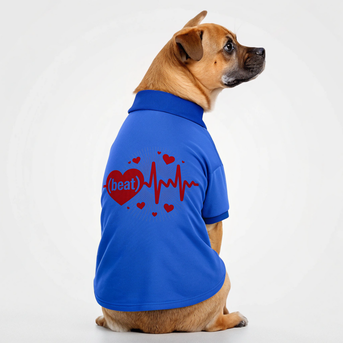 BEAT Dog Emotion Heartbeat Graphic T-Shirt ❤️