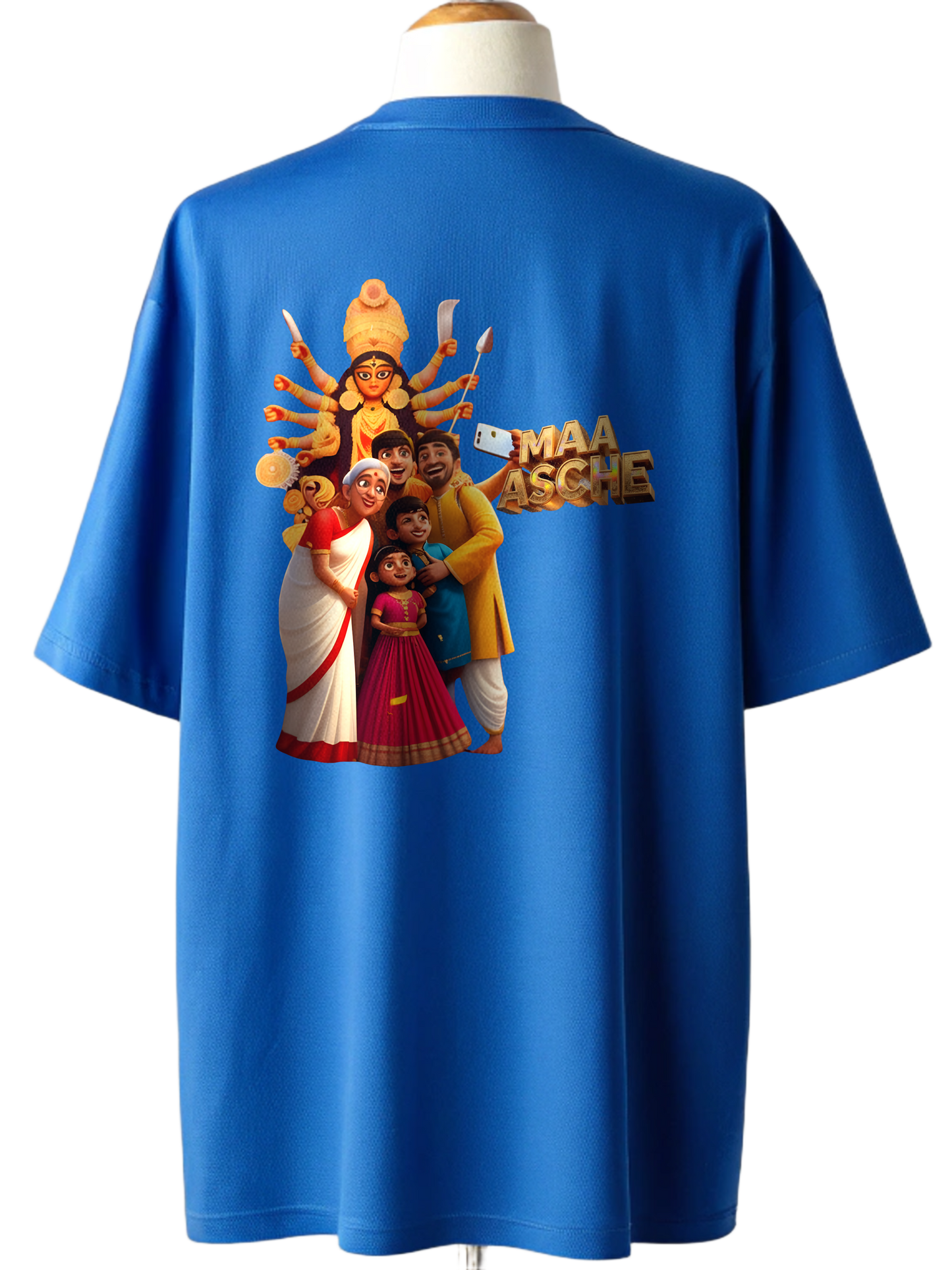🕉️Durga Maa Selfie Photographics Oversized T-Shirt 🙏