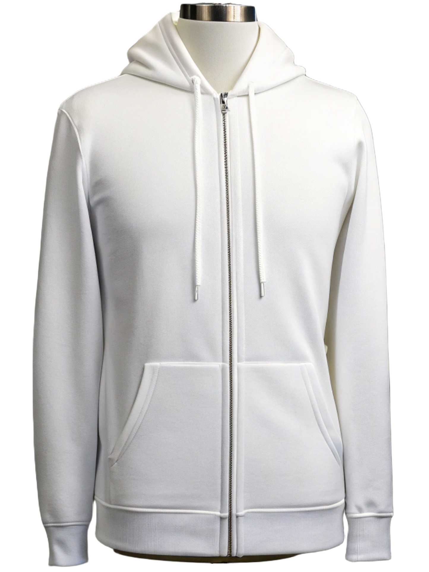 Plain Unisex Zip Hoodie